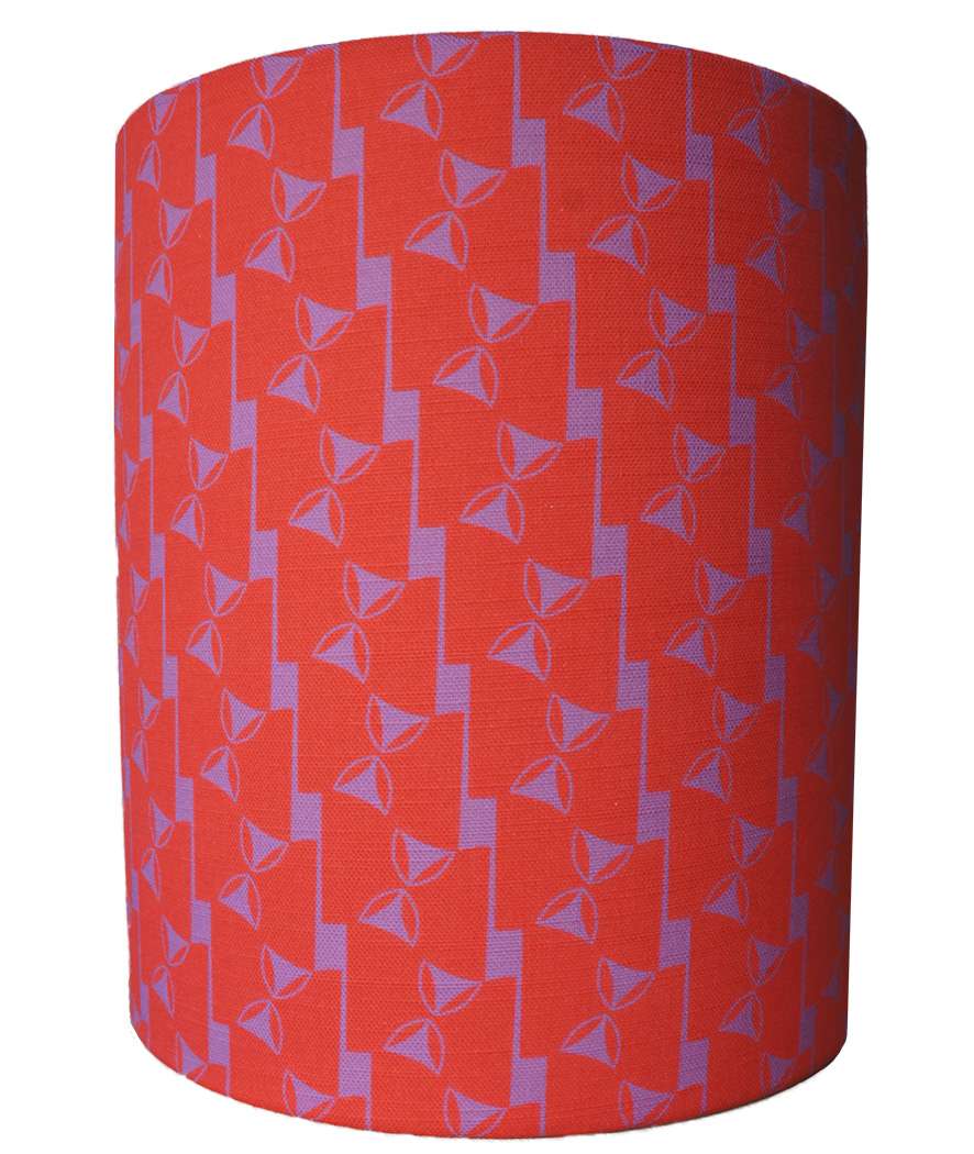 Split Pea Lampshade in red and purple