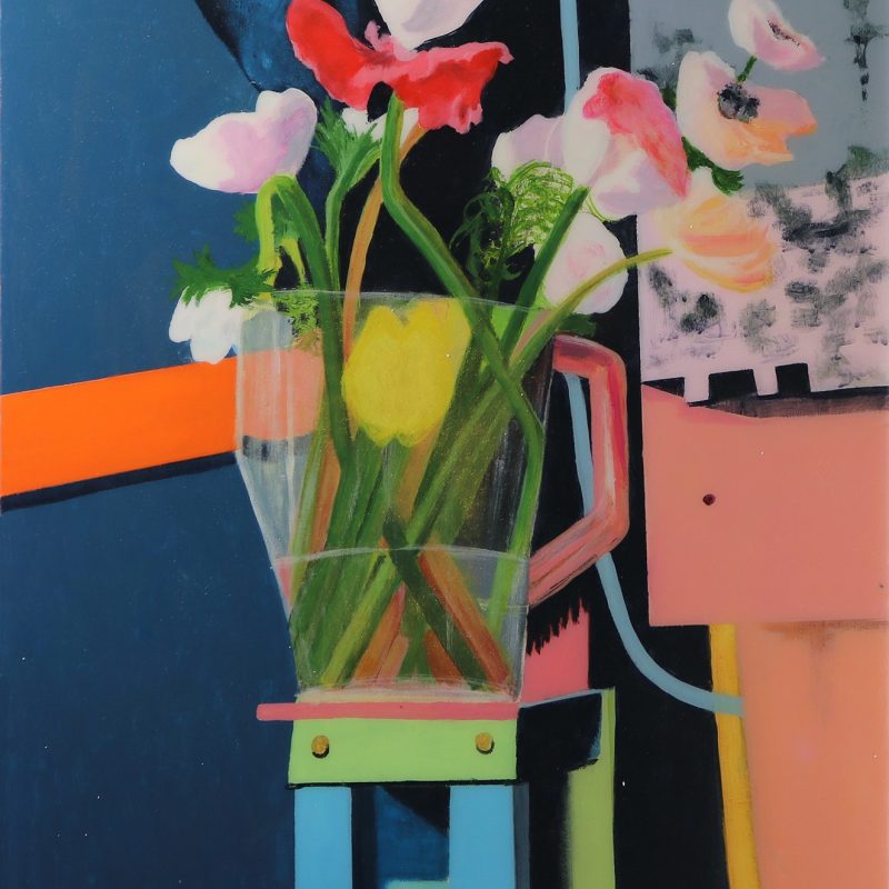 Tristram's Flowers - 2018 - Acrylic on wood panel. 39cm x 46cm