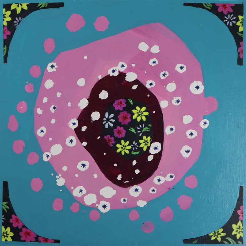 Folk - 2020 - Acrylic on wood panel 25cm x 25cm