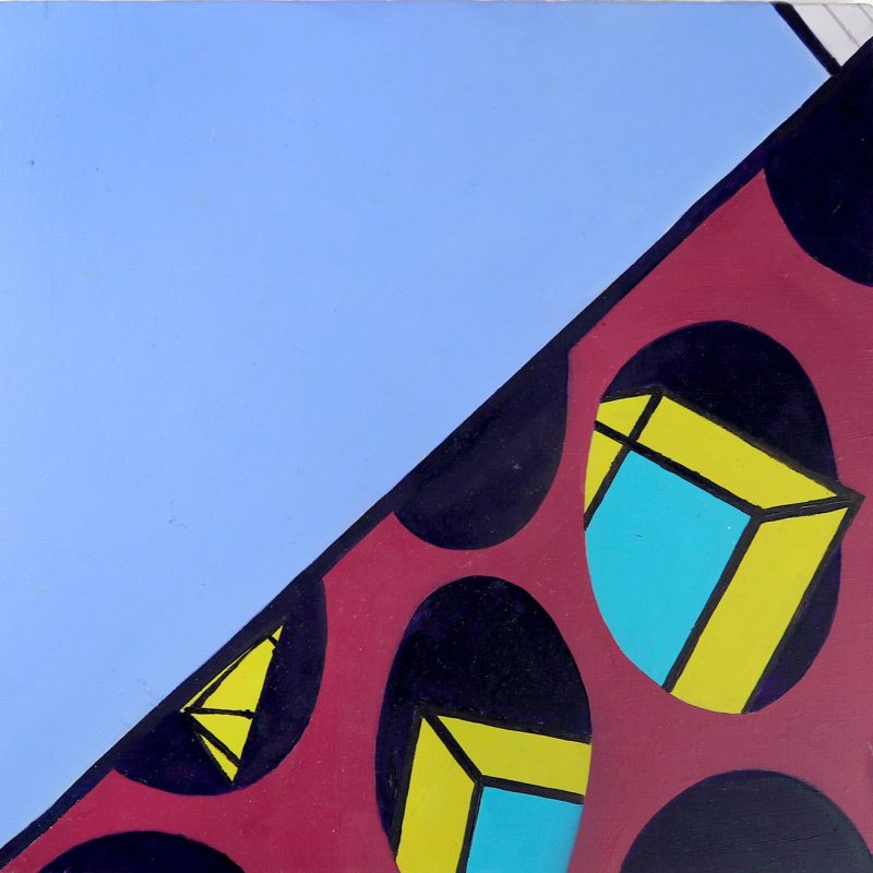 Square Peg Round Hole - 2018 - Oil on wood panel 30cm x 30cm